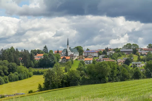 Idyllisch Landschap Rond Het Beierse Woud Vroege Zomer — Stockfoto