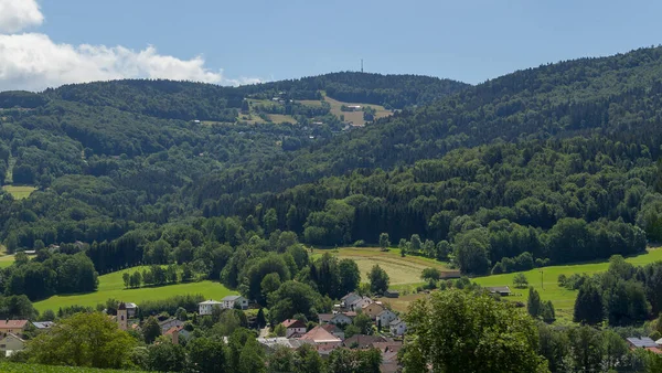 Cenário Idílico Torno Floresta Baviera Início Verão — Fotografia de Stock