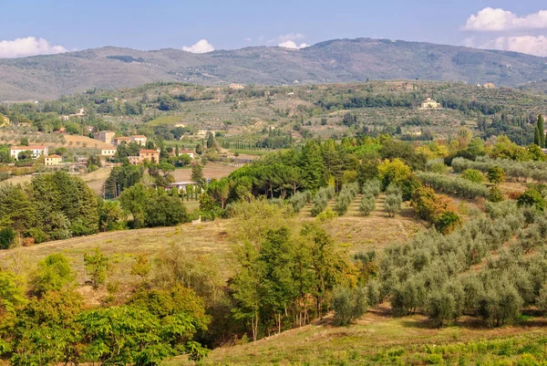 Güzel Sonbahar Tuscan Kırsal Etrafında Arezzo Talya — Stok fotoğraf