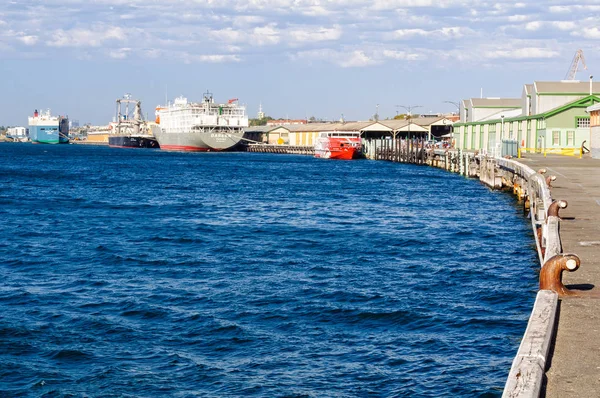 Puerto Interior Desembocadura Del Río Swan Maneja Casi Todo Comercio — Foto de Stock