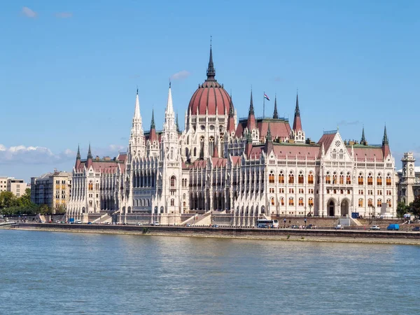 Edificio Del Parlamento Húngaro Orillas Del Danubio Budapest Hungría — Foto de Stock