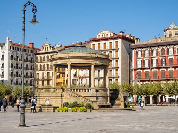 Mirador Plaza Del Castillo Punto Encuentro Popular Pamplona Navarra España — Foto de Stock