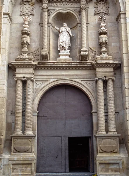 Portal Iglesia Santiago Real Logrono Rioja España — Foto de Stock