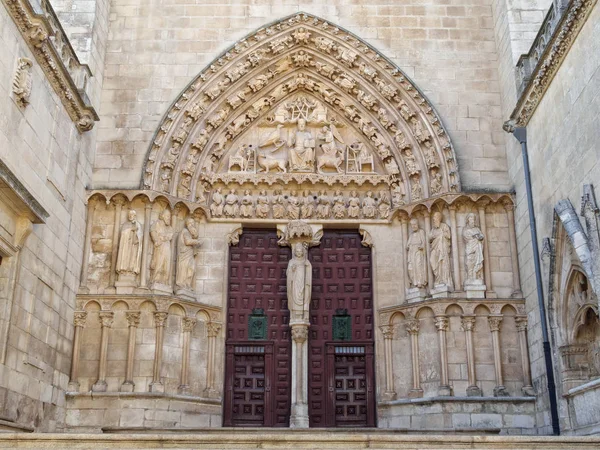 Porta Sul Catedral Santa Maria Burgos Castela Leão Espanha — Fotografia de Stock