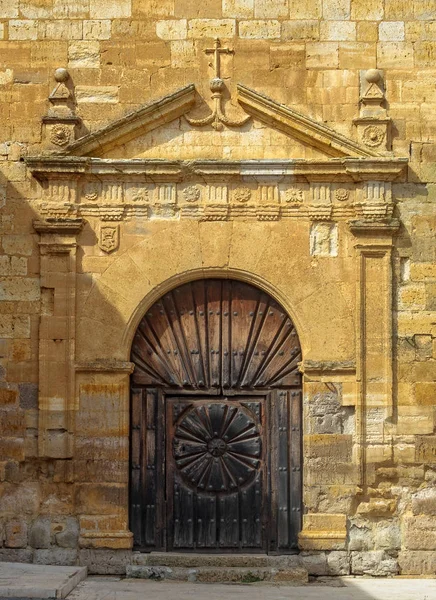 Porta Igreja Santa Maria Boadilla Del Camino Castela Leão Espanha — Fotografia de Stock