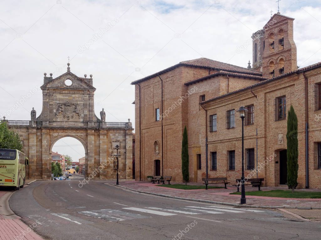 San Benito arch and the Santa Cruz monastery - Sahagun, Castile and Leon, Spain