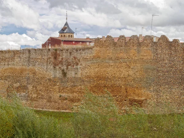 Kalıntıları Şehir Surları Mansilla Las Mullas Kastilya Leon Spanya — Stok fotoğraf