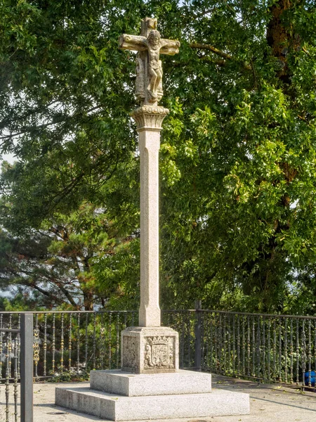 Каменный Крест Крест Над Городом Саррия Галисия Испания — стоковое фото