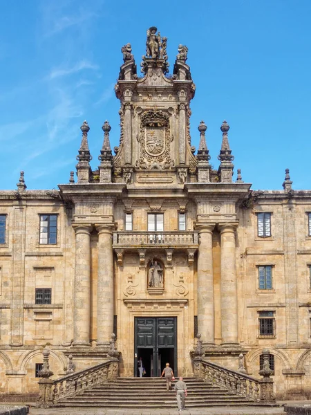 Barokke Gevel Deuropening Van Het Klooster Van San Martino Pinario — Stockfoto