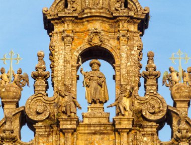 St James Katedrali - Santiago de Compostela, Galiçya, İspanya'nın Batı cephe üzerine Havari heykeli