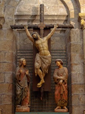 Haç Chapel Kutsal Ruh'un (Capilla del Espritu Santo) Katedrali - Santiago de Compostela, Galiçya, İspanya, 4 Ekim 2014