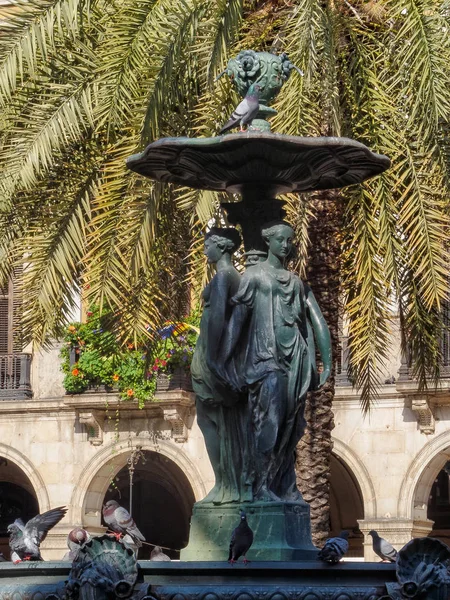 Fuente de las Tres Gracias - Barcelona — Foto de Stock