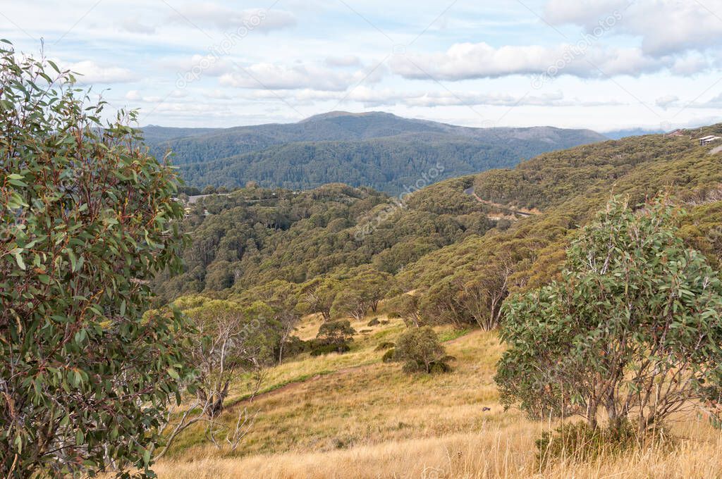 View of the Victorian Alps from M Buller in autumn - Mt Buller, Victoria, Australia