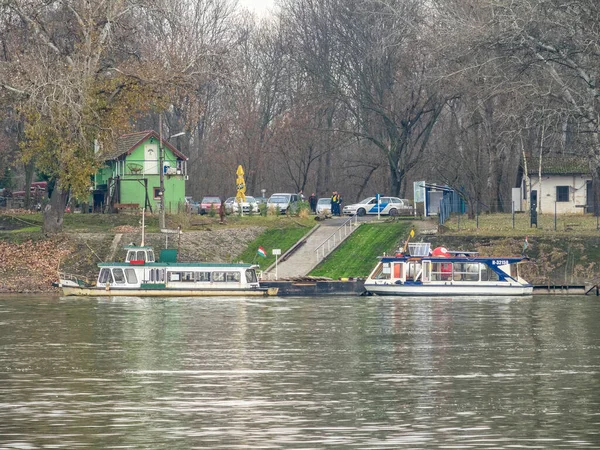 Piccola Stazione Dei Traghetti Sull Isola Szentendre Szigetmonostor Ungheria — Foto Stock