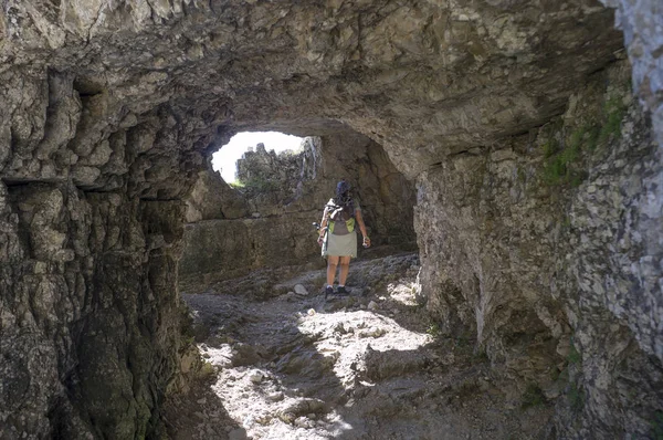 Strada Delle Gallerie Galerileri Road Dünya Savaşı Sırasında Pasubio Vicenza — Stok fotoğraf