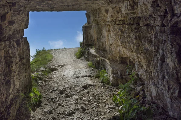 Strada Delle Gallerie Galerileri Road Dünya Savaşı Sırasında Pasubio Vicenza — Stok fotoğraf