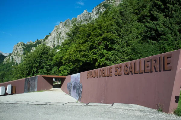 Strada Delle Gallerie Carretera Galerías Sendero Militar Construido Durante Primera — Foto de Stock