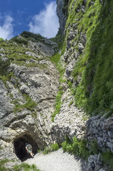 Strada Delle Gallerie Galerileri Road Dünya Savaşı Sırasında Pasubio Vicenza — Stok fotoğraf