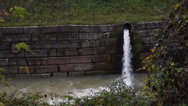 Drain Dutflow Stormwater Water Drainage — Stock Video