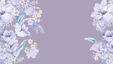 Zarif suluboya resim gül