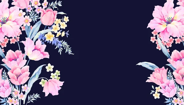 Elegante Aquarell Rose Illustration — Stockfoto