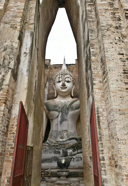 Roofless Mondop Building Enshrines Huge Sukhothai Style Buddha Image Named — Stock Photo, Image