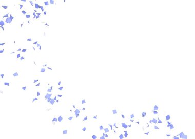 Uçan parlak ve renkli konfeti. İzole arka plan. 3D çizim