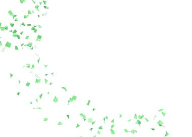 Uçan parlak ve renkli konfeti. İzole arka plan. 3D çizim