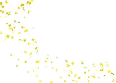 Uçan parlak ve renkli konfeti. İzole arka plan. 3D çizim