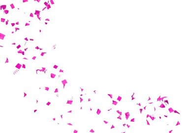 Uçan parlak ve renkli konfeti. İzole arka plan. 3D çizim