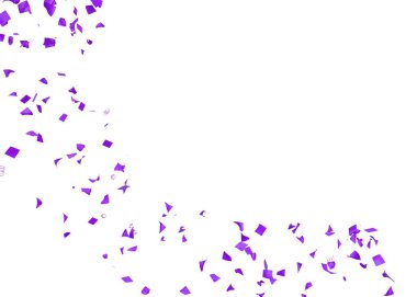 Uçan parlak ve renkli konfeti. İzole arka plan. 3D çizim