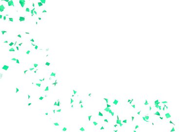 Uçan parlak ve renkli konfeti. İzole arka plan. 3D çizim