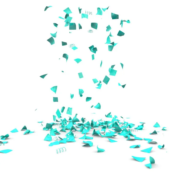 Strălucitoare Colorate Confetti Zboară Podea Fundal Izolat Ilustrație — Fotografie, imagine de stoc