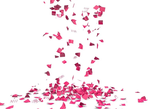 Helder Kleurrijk Confetti Vliegt Verdieping Geïsoleerde Achtergrond Illustratie — Stockfoto