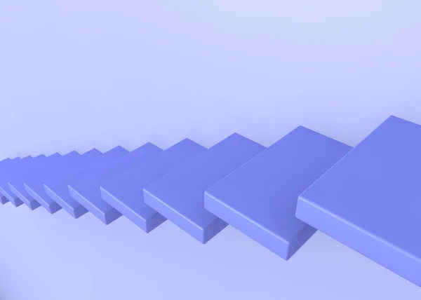 Treppe Auf Blauem Hintergrund Illustration — Stockfoto