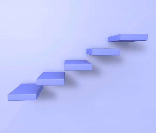 Escaleras Sobre Fondo Azul Ilustración —  Fotos de Stock