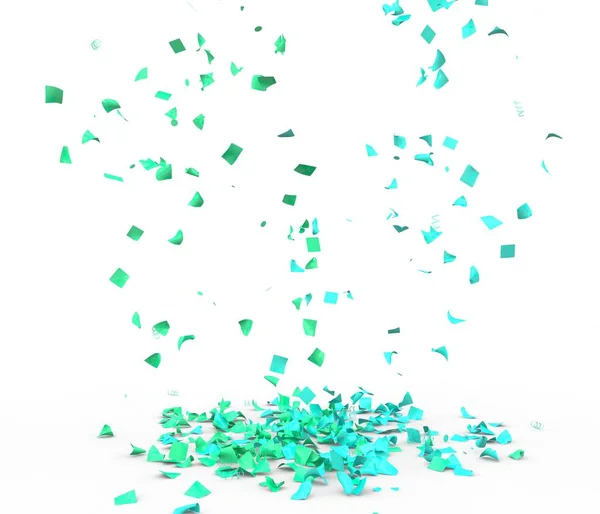 Helder Kleurrijk Confetti Vliegt Verdieping Geïsoleerde Achtergrond Illustratie — Stockfoto