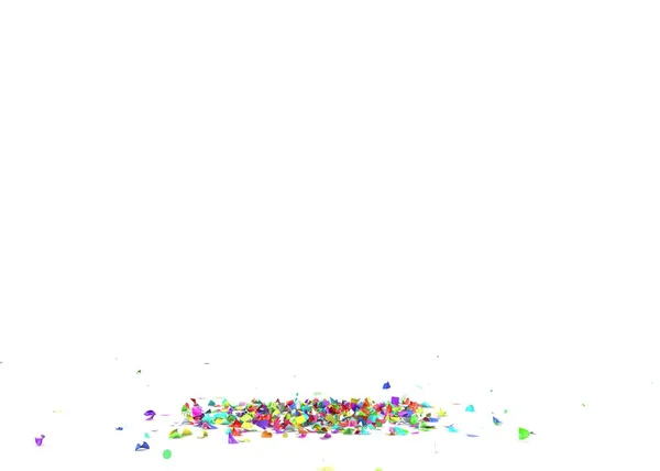 Brillante Colorido Confeti Volando Suelo Fondo Aislado Ilustración —  Fotos de Stock