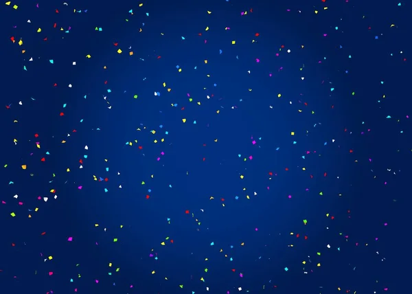 Helder Kleurrijk Confetti Vliegt Verdieping Blauwe Achtergrond Illustratie — Stockfoto