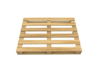 Ahşap palet beyaz arka plan üzerinde izole. Tasarımınız için yer var