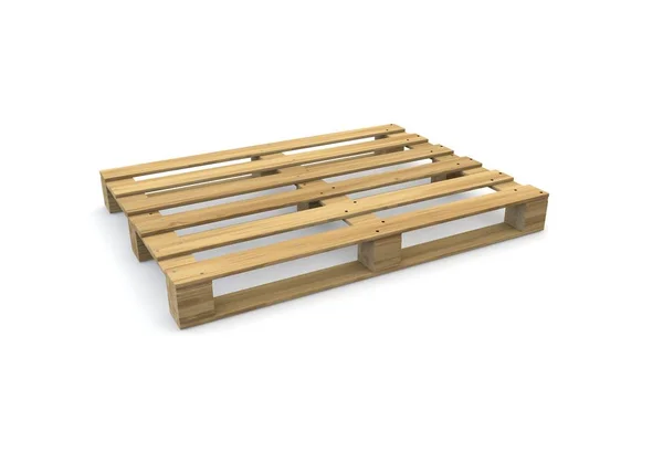 Holzpalette isoliert auf weißem Hintergrund. es gibt Raum für Ihr Design — Stockfoto