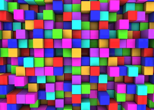 Абстрактный красочный фон красочных кубиков — стоковое фото