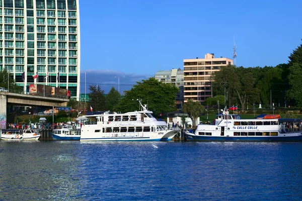 Valdivia Chile February 2016 Sightseeing Tour Boats February 2016 Valdivia — Stock Photo, Image