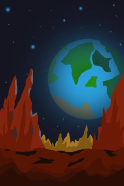 Uzayda Dünya gezegeni