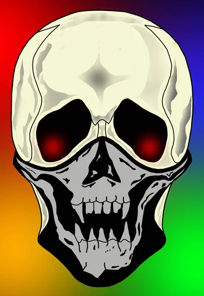 Covid Image Masked Skull Covid — Stock Photo, Image