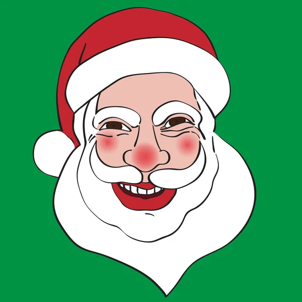 Śmieszne Santa Claus Ilustracja Komiks Stylu Edcorative Płytki Boże Narodzenie — Zdjęcie stockowe