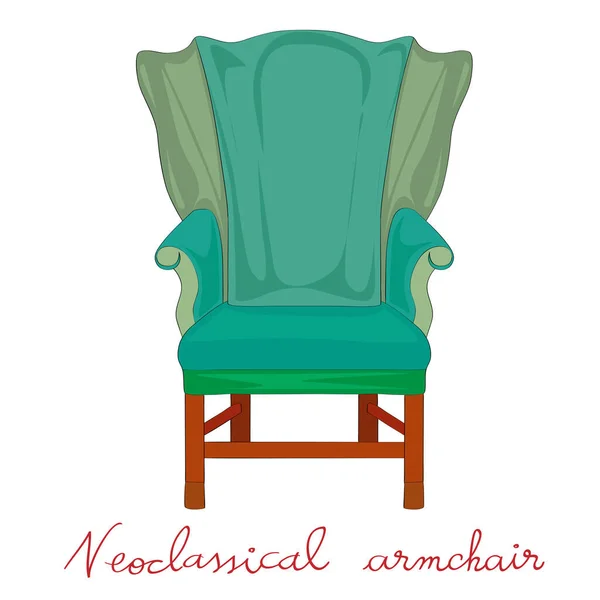 Mão Desenhado Doodle Ilustração Uma Cadeira Reavivamento Clássico Objeto Isolado — Fotografia de Stock