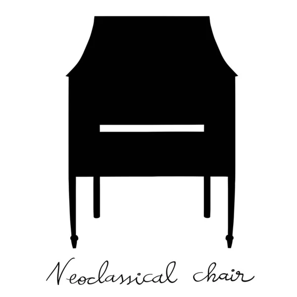 Hand Drawn Doodle Illustration Classical Revival Chair Object Isolated White — Stock Photo, Image