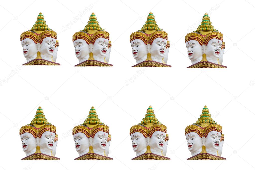 Buddha image in the white background.