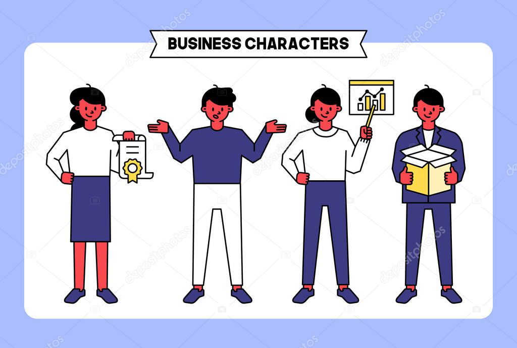 Business people and office workers vector design.